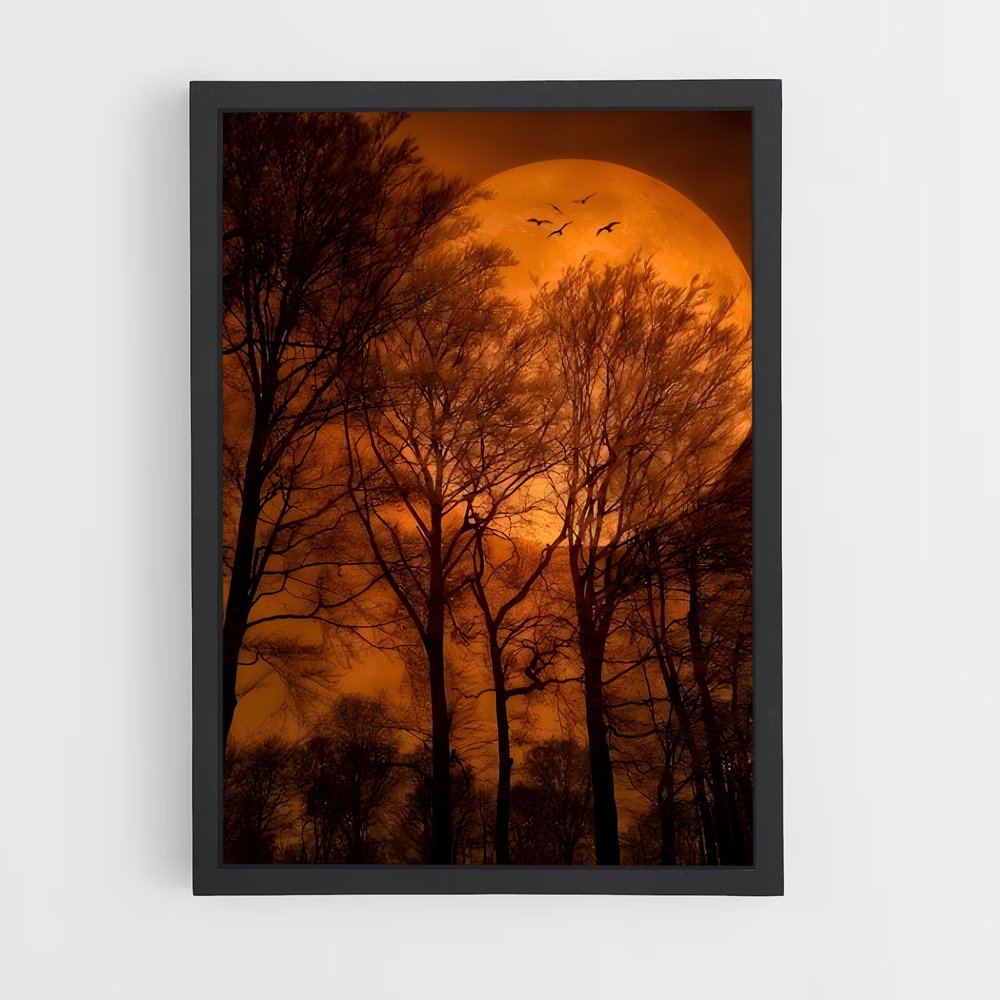 Poster magnifique lune des moissons – affiche Système solaire (vue 2)